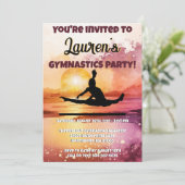 Invitation Girls Gymnastique Sunset Beach Anniversaire (Debout devant)