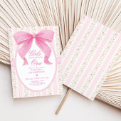 Invitation Girls Just Wanna Be One: Pink Bow 1st Birthday