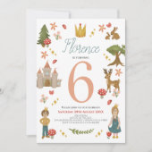 Invitation Girls Magic Fairytale Princess Anniversaire de enf (Devant)