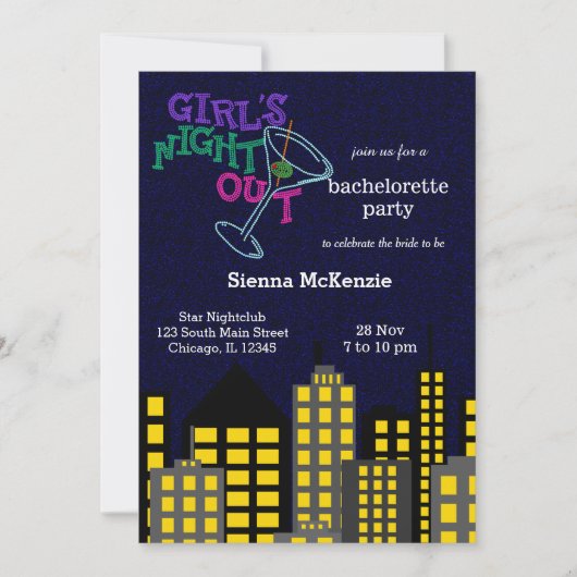 Invitation Girls night (Devant)