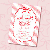 Invitation Girls Night hand drawn