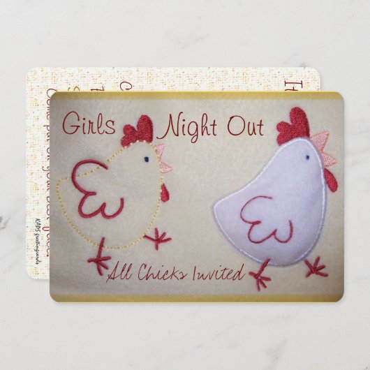 Invitation Girls Night Out (Devant / Derrière)