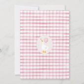 Invitation Girls Pink Wildflower One Silly Goose 1st Birthday (Dos)