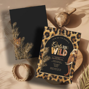Invitation Girls Run Wild Safari Enterrement de Vie de Jeune