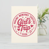 Invitation Girls Trip 2026 Making Memories Together Girly (Debout devant)