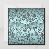 Invitation Girls Turquoise Blue Photo Graduation (Dos)