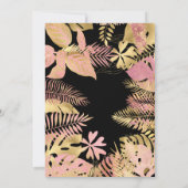 Invitation Girls Two Wild 2e Anniversaire Pink Black Safari (Dos)