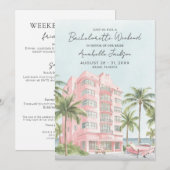Invitation Girls Weekend Miami Beach Bachelorette Party (Devant / Derrière)