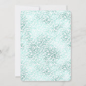 Invitation Girly Glam Mint Empreinte de léopard (Dos)