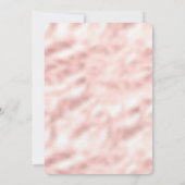 Invitation Girly Glam Rose Pailleté Brillant Confetti (Dos)