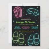 INVITATION GIRLY GLOW SLEEPOVER NEON PAJAMA PARTY (Devant)