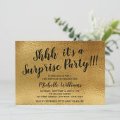 Invitation Girly Gold | Scintille | Anniversaire de la fête s (Debout devant)