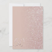 Invitation Girly Modern Rose Rose Gold Parties scintillant 50 (Dos)
