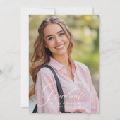 Invitation Girly Photo Collage Modern Graduation Party (Dos)
