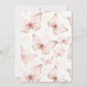 Invitation Girly Pink Butterflies Baby Shower (Dos)