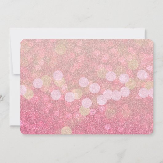 Invitation Girly Pink Glittery (Dos)