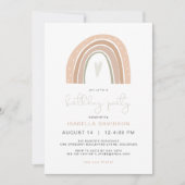Invitation GITA Pastel Arc-en-ciel fête d'anniversaire (Devant)
