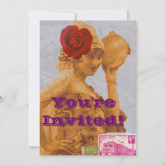 Invitation Gitan vintage (Devant)
