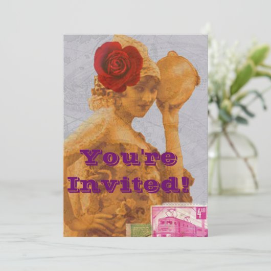 Invitation Gitan vintage (Debout devant)