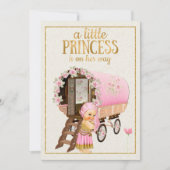 Invitation gitane de baby shower avec le bébé (Devant)