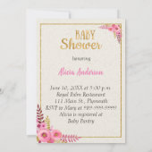 Invitation gitane de baby shower avec le bébé (Dos)