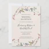 Invitation Gite Chic Botanique Champagne Réception de mariage (Devant)