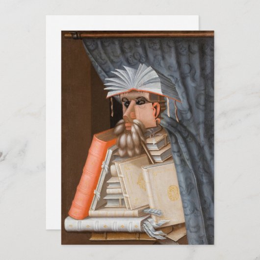 Invitation Giuseppe Arcimboldo - Le Bibliothécaire (Devant / Derrière)