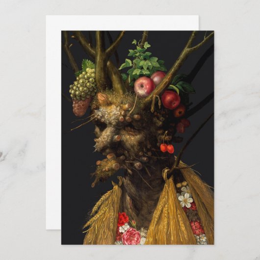 Invitation Giuseppe Arcimboldo - Quatre saisons en une tête (Devant / Derrière)