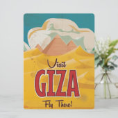 Invitation Giza, Egypte Poster Vintage voyage (Debout devant)