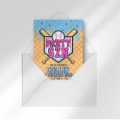 Invitation Glaçage de Crème Glacée pour Anniversaire de Baseb