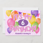 Invitation glaçage rose découpe biscuits filles anniversaire (Dos)