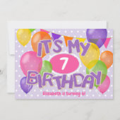 Invitation glaçage violet découpe biscuits filles anniversair (Dos)