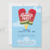 Invitation Glace à l'eau à la pastèque Fête d'été (Devant)