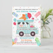 Invitation Glace Anniversaire Promenade De Fête Par Anniversa (Debout devant)