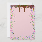 Invitation Glace au chocolat avec arrosage pour 16e anniversa (Dos)