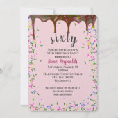 Invitation Glace au chocolat avec arrosage pour 60e anniversa (Devant)