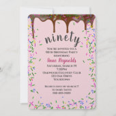 Invitation Glace au chocolat avec arrosage pour 90e anniversa (Devant)