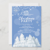 Invitation Glace Bleue d'hiver Fête de Noël (Devant)