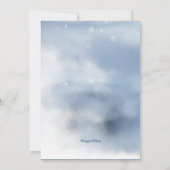 Invitation Glace Bleue et Blanc hiver Wonderland fête d'anniv (Dos)