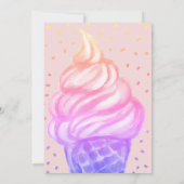 Invitation Glace Cool Cône Rose Baby Shower (Dos)