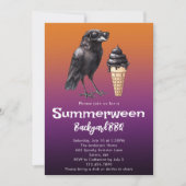 Invitation Glace Cool Raven Black Summerween Summer Party (Devant)