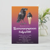 Invitation Glace Cool Raven Black Summerween Summer Party (Debout devant)