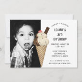 Invitation Glace Cream Cone Party Personnalisé Anniversaire P (Devant)