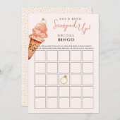 Invitation Glace Cream Scoopup Bridal Bingo jeu (Devant / Derrière)