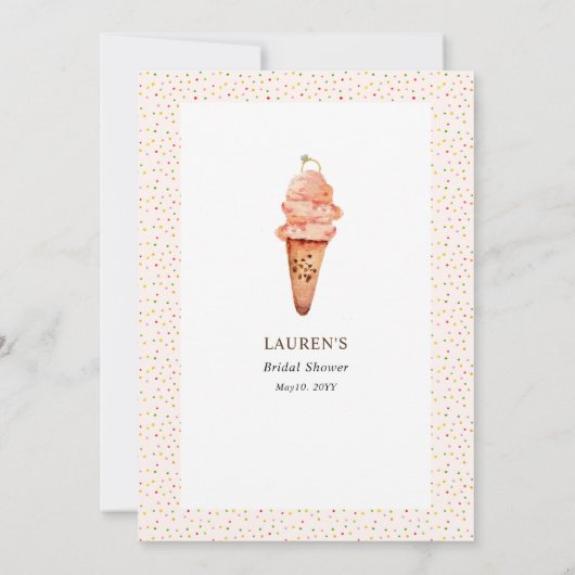 Invitation Glace Cream Scoopup Guess Who Fête des mariées jeu (Dos)