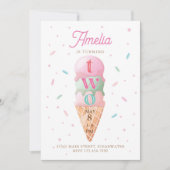 Invitation Glace Cream Sweet 2e fête d'anniversaire (Devant)