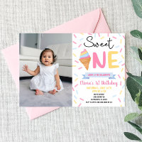 Glace Cream Sweet One Photo 1er Anniversaire Fête