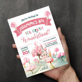 Invitation Glace Cream Wonderland Party