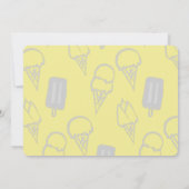 Invitation Glace Crème rose et bleu Révélation de genre (Dos)