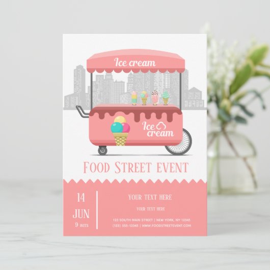 Invitation Glace de rue (Debout devant)